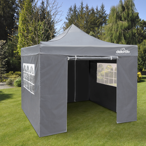 Dellonda DG167 Premium 3x3m Pop-Up Gazebo & Side Walls, PVC Coated, Water-Resistant Fabric with Carry - additional view 5
