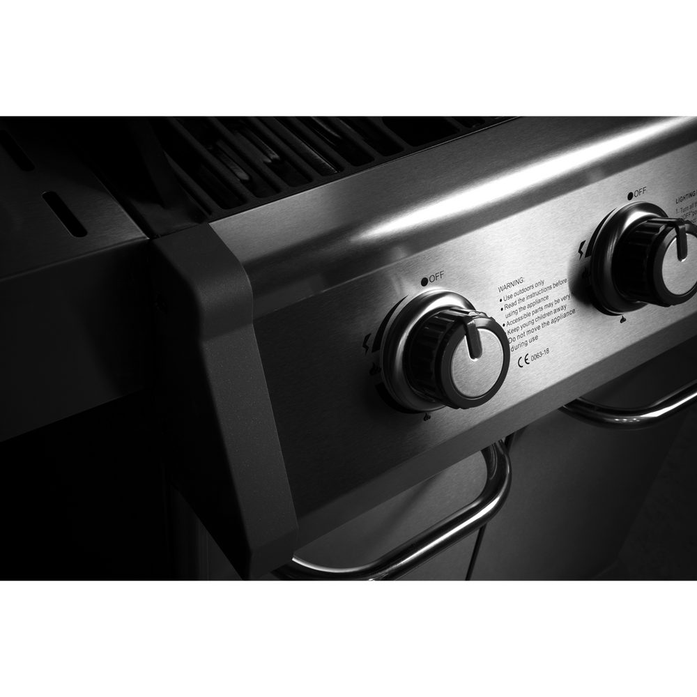 Dellonda DG16 3 Burner Deluxe Gas BBQ Grill with Piezo Ignition & Thermometer - Stainless Steel - additional view 10