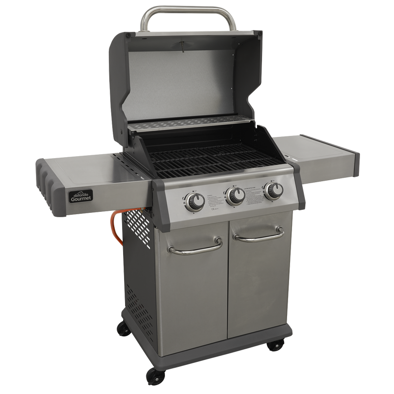 Dellonda DG16 3 Burner Deluxe Gas BBQ Grill with Piezo Ignition & Thermometer - Stainless Steel - additional view 20