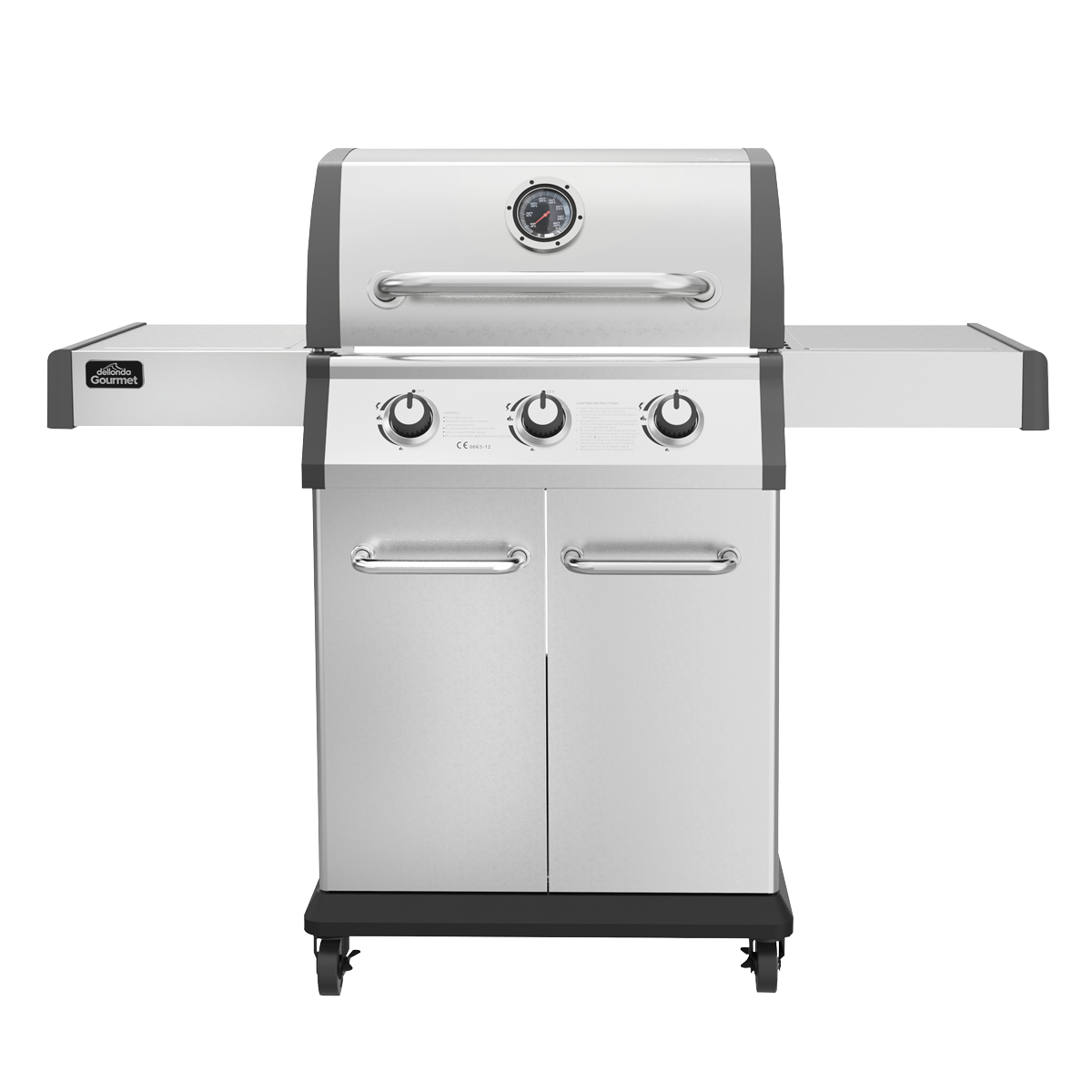 Dellonda DG16 3 Burner Deluxe Gas BBQ Grill with Piezo Ignition & Thermometer - Stainless Steel - additional view 16