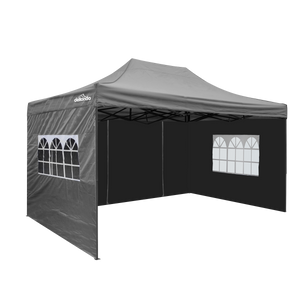 Dellonda DG171 Premium 3x4.5m Pop-Up Gazebo & Side Walls, PVC Coated, Water-Resistant Fabric with Carry Bag, Rope, Stakes &