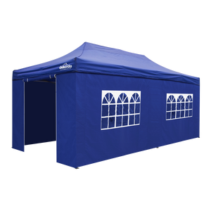Dellonda DG173 Premium 3x6m Pop-Up Gazebo & Side Walls, PVC Coated, Water-Resistant Fabric with Carry Bag, Rope, Stakes &