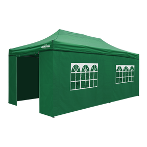 Dellonda DG174 Premium 3x6m Pop-Up Gazebo & Side Walls, PVC Coated, Water-Resistant Fabric with Carry Bag, Rope, Stakes &