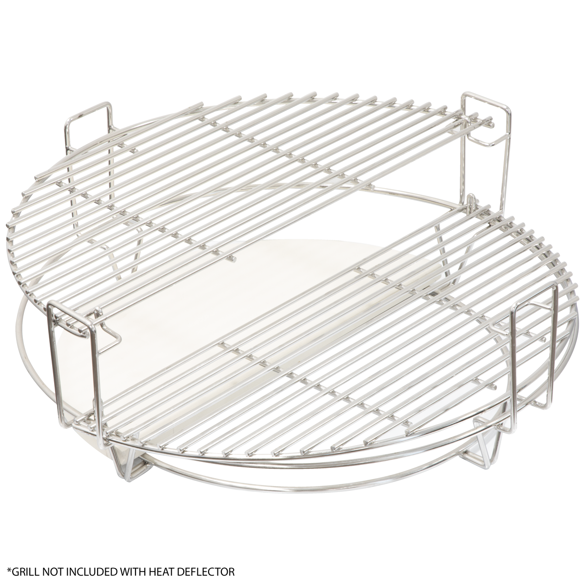 Dellonda DG185 Half-Moon Ceramic Heat Deflector Plates for Kamado BBQs 15"(38cm) 2pc - additional view 3
