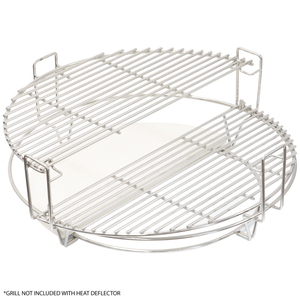 Dellonda DG185 Half-Moon Ceramic Heat Deflector Plates for Kamado BBQs 15"(38cm) 2pc - additional view 3