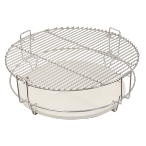 Dellonda DG185 Half-Moon Ceramic Heat Deflector Plates for Kamado BBQs 15"(38cm) 2pc - additional view 5