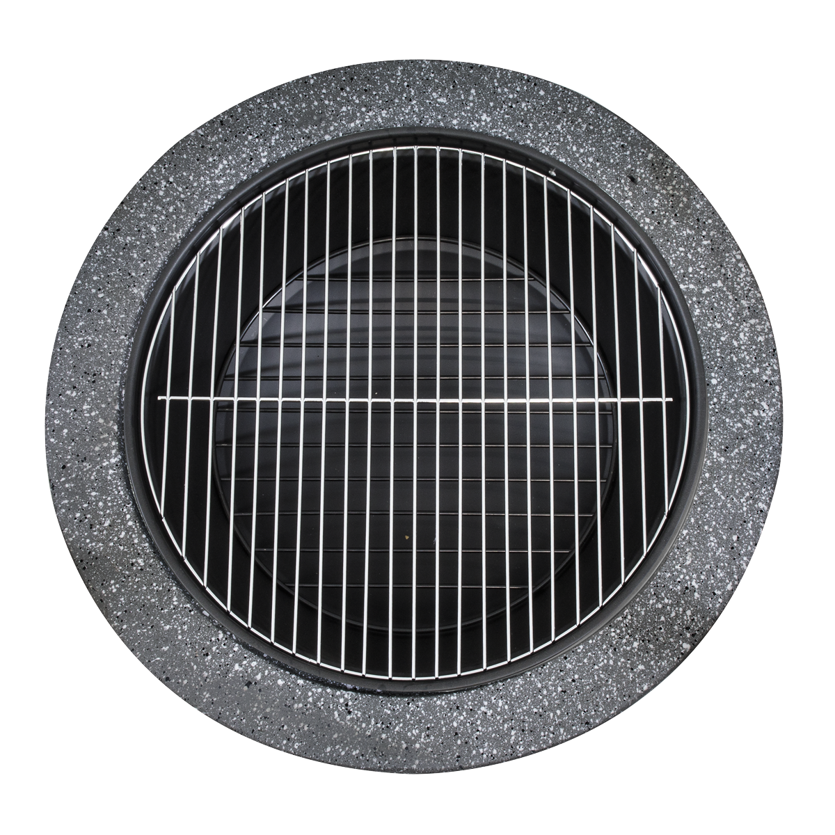 Dellonda DG189 Round MgO Fire Pit with BBQ Grill & Safety Mesh Screen 60cm - Dark Grey - additional view 6
