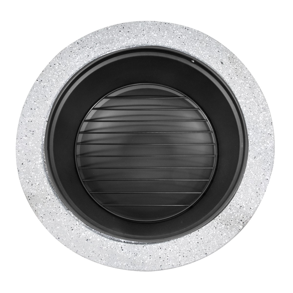 Dellonda DG190 Round MgO Fire Pit with BBQ Grill & Safety Mesh Screen 75cm - Light Grey - additional view 6