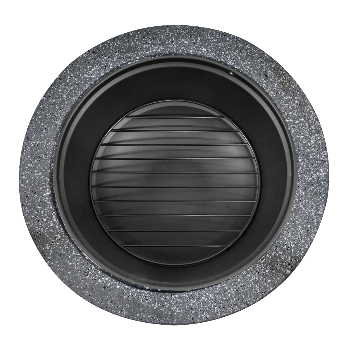 Dellonda DG191 Round MgO Fire Pit with BBQ Grill & Safety Mesh Screen 75cm - Dark Grey - additional view 6