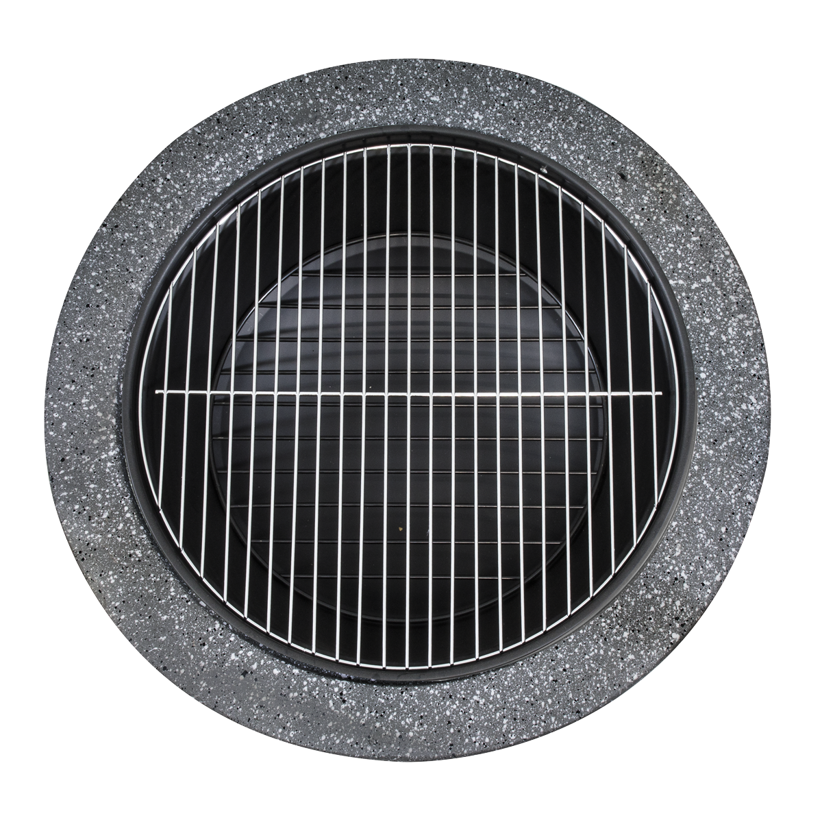 Dellonda DG191 Round MgO Fire Pit with BBQ Grill & Safety Mesh Screen 75cm - Dark Grey - additional view 3