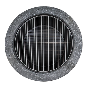 Dellonda DG191 Round MgO Fire Pit with BBQ Grill & Safety Mesh Screen 75cm - Dark Grey - additional view 3