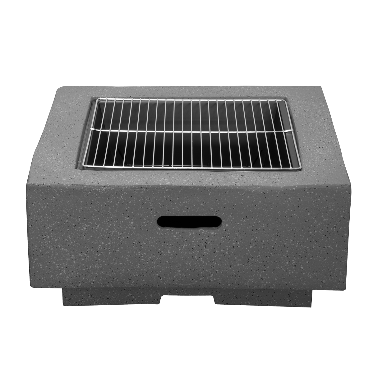 Dellonda DG193 Square MgO Fire Pit with BBQ Grill, Safety Mesh Screen - Dark Grey - additional view 7