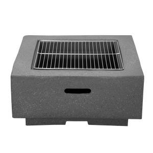 Dellonda DG193 Square MgO Fire Pit with BBQ Grill, Safety Mesh Screen - Dark Grey - additional view 7
