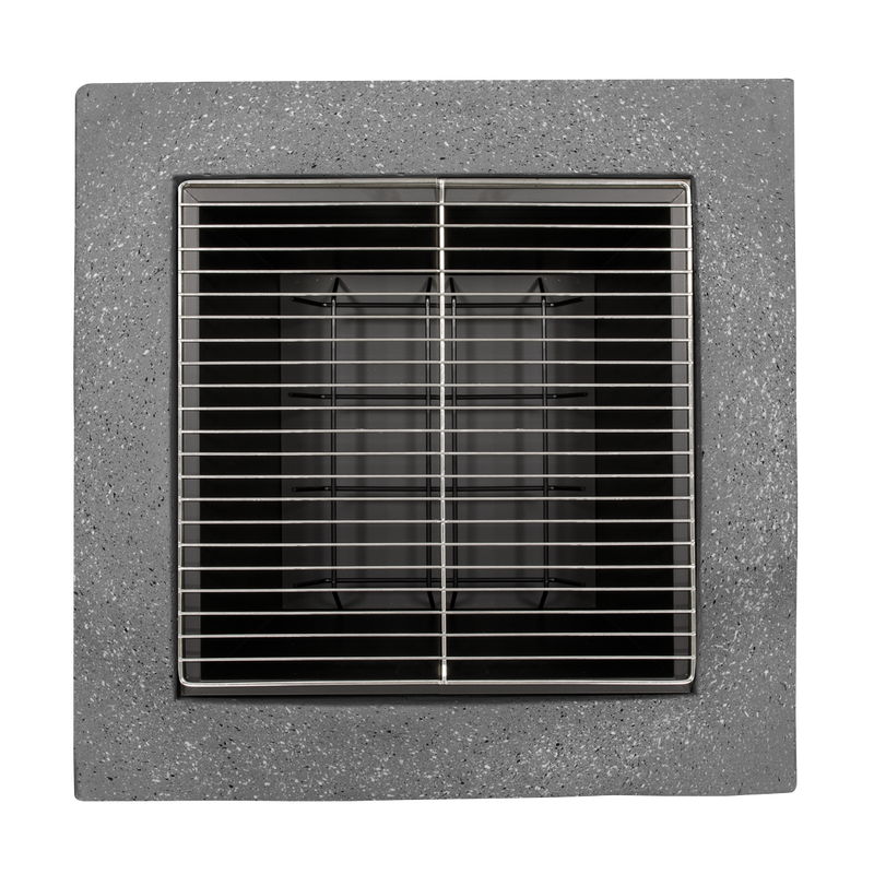 Dellonda DG193 Square MgO Fire Pit with BBQ Grill, Safety Mesh Screen - Dark Grey - additional view 6