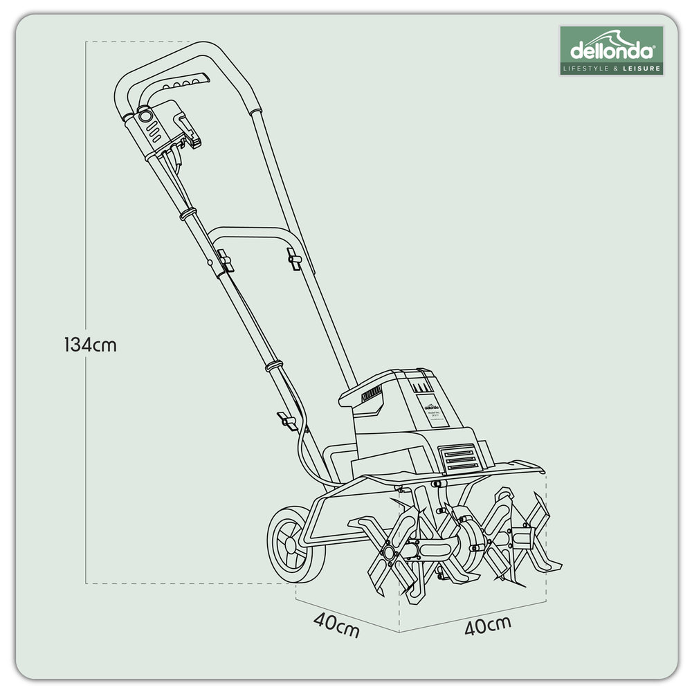 Dellonda DG217 Electric Tiller/Cultivator 1500W - additional view 10