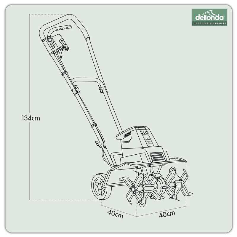 Dellonda DG217 Electric Tiller/Cultivator 1500W - additional view 10