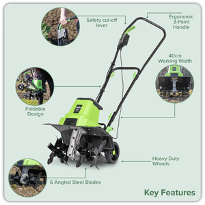 Dellonda DG217 Electric Tiller/Cultivator 1500W - additional view 9