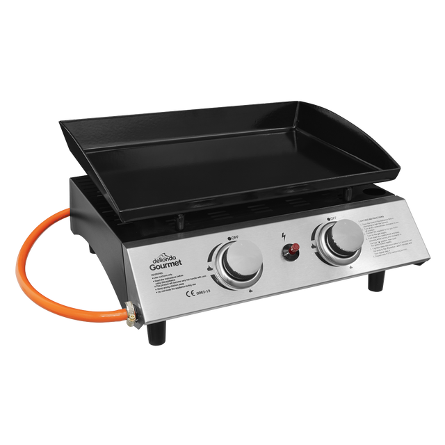 Dellonda DG21 2 Burner Portable Gas Plancha