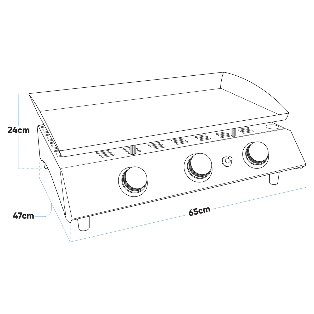 Dellonda DG22 3 Burner Portable Gas Plancha - additional view 20