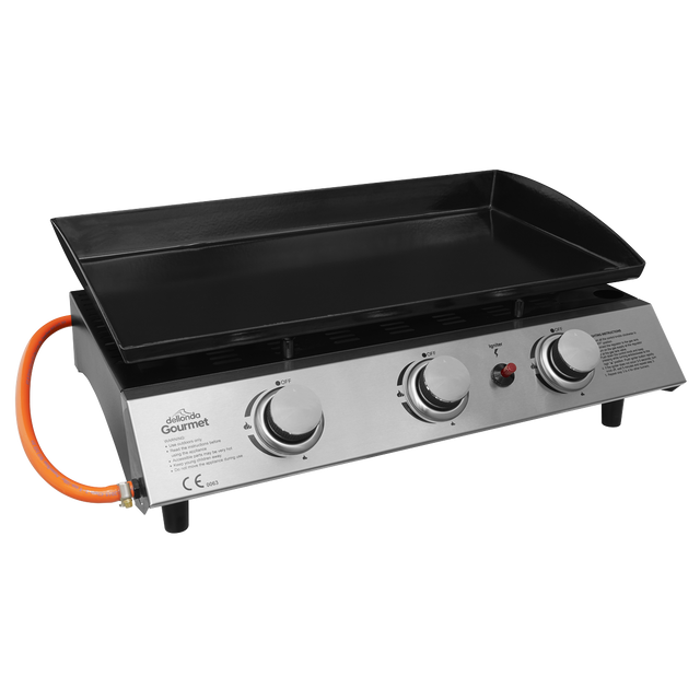 Dellonda DG22 3 Burner Portable Gas Plancha