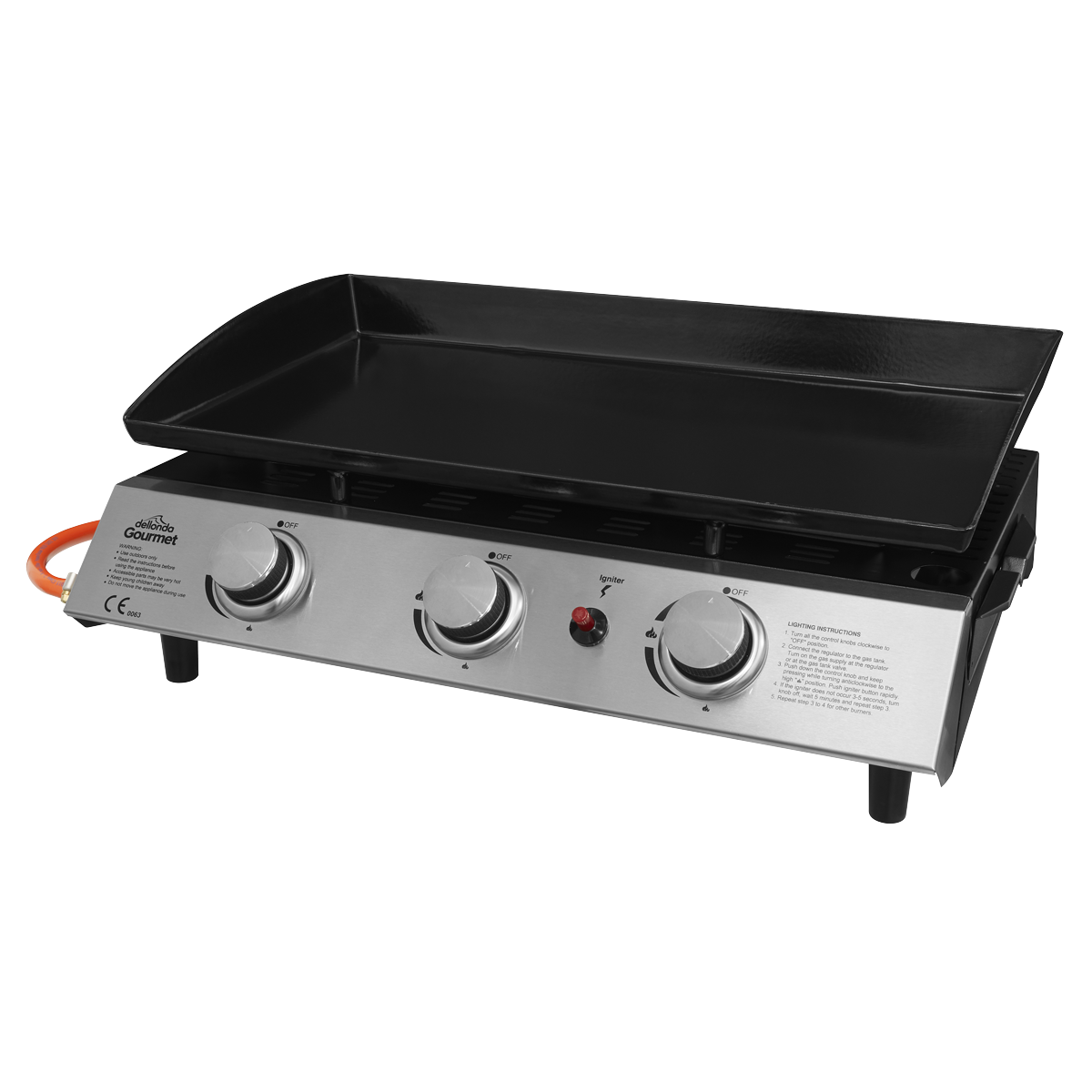 Dellonda DG22 3 Burner Portable Gas Plancha - additional view 6