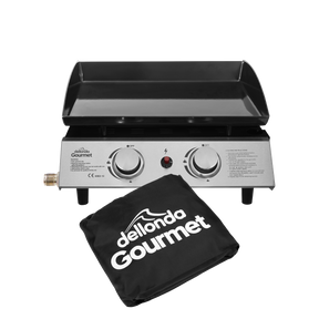 Dellonda DG232 2 Burner Portable Gas Plancha & Cover