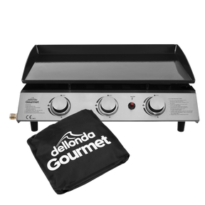 Dellonda DG233 3 Burner Portable Gas Plancha & Cover