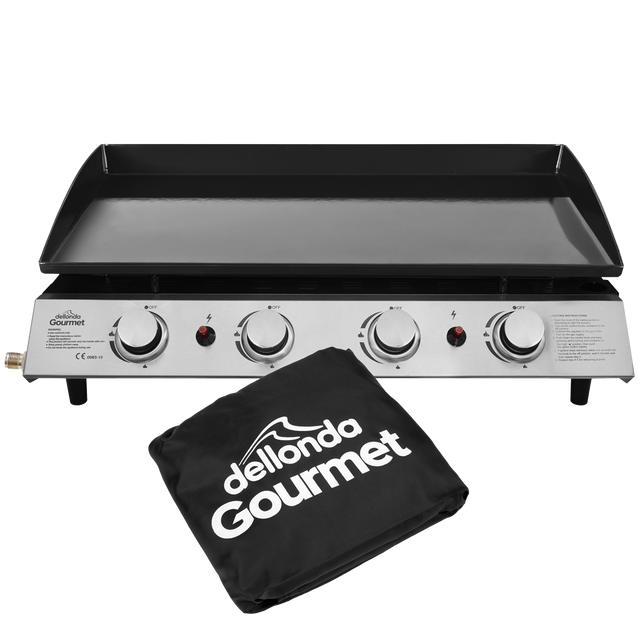 Dellonda DG234 4 Burner Portable Gas Plancha & Cover