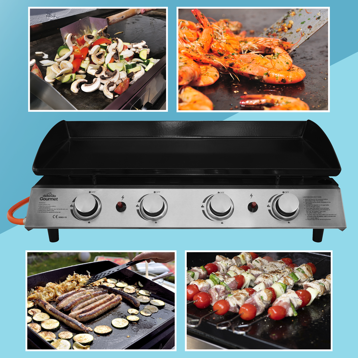 Dellonda DG23 4 Burner Portable Gas Plancha - additional view 7