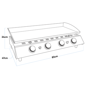 Dellonda DG23 4 Burner Portable Gas Plancha - additional view 2