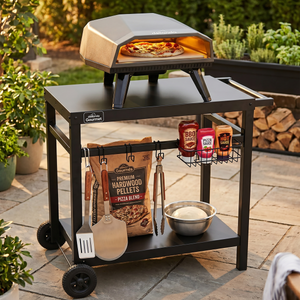 Dellonda DG262 Gas Pizza Oven with Water-Resistant Cover/Carry Bag, 12" Pizza Peel & Plancha Trolley - additional view 2