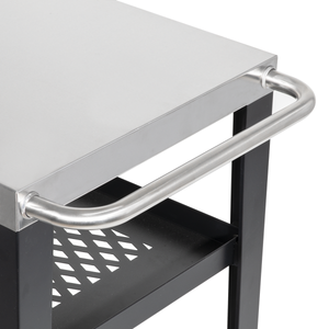 Dellonda DG263 Plancha Trolley with Utensil Holder - Stainless Steel Top - additional view 6