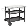 Dellonda DG263 Plancha Trolley with Utensil Holder - Stainless Steel Top