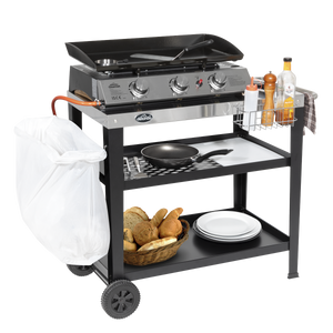 Dellonda DG263 Plancha Trolley with Utensil Holder - Stainless Steel Top - additional view 9