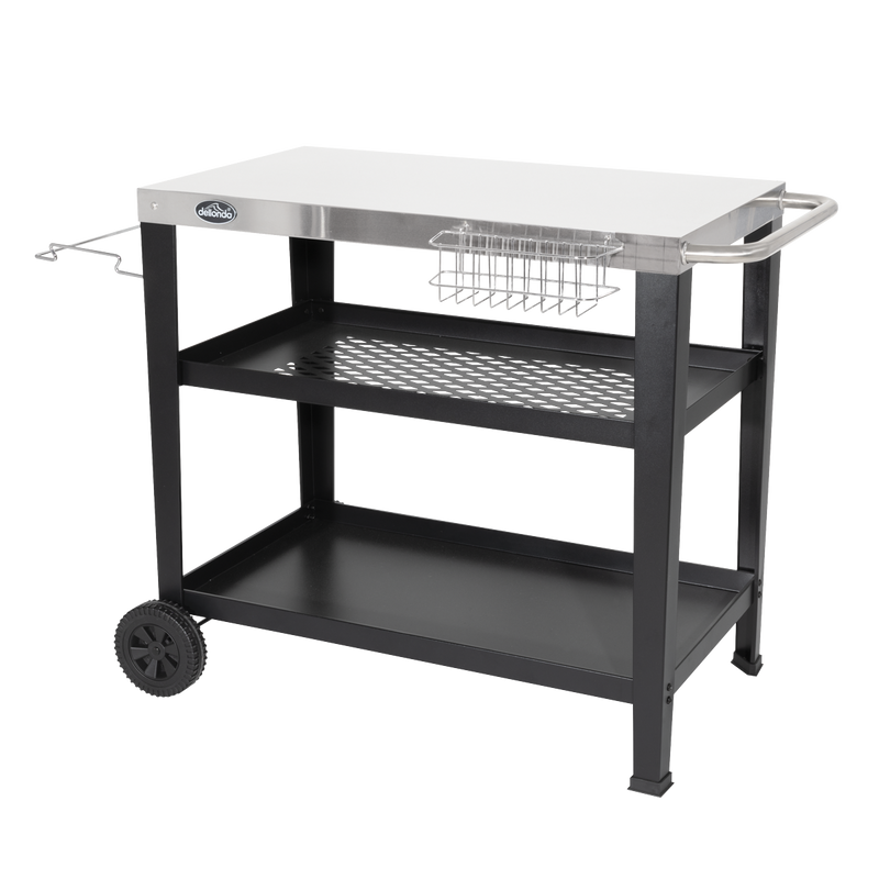 Dellonda DG263 Plancha Trolley with Utensil Holder - Stainless Steel Top - additional view 7