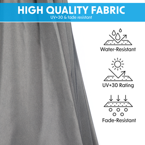 Dellonda DG264 Banana Parasol with Cover 3m - Grey - additional view 11