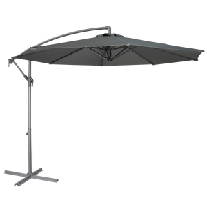 Dellonda DG264 Banana Parasol with Cover 3m - Grey