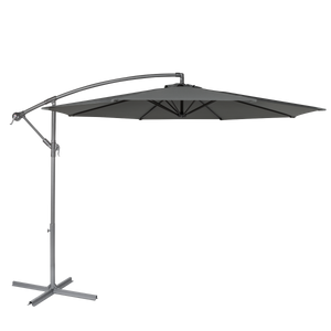 Dellonda DG264 Banana Parasol with Cover 3m - Grey - additional view 5