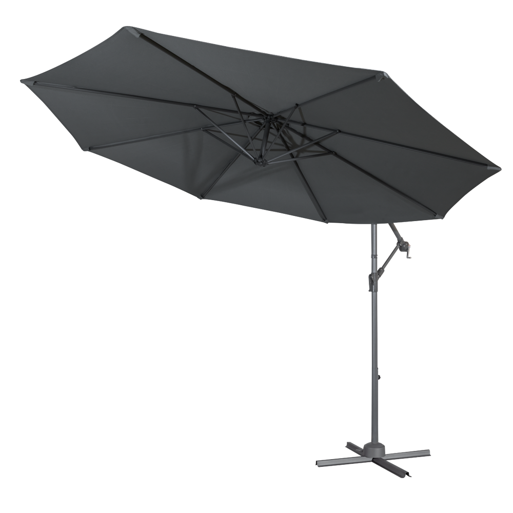 Dellonda DG264 Banana Parasol with Cover 3m - Grey - additional view 8