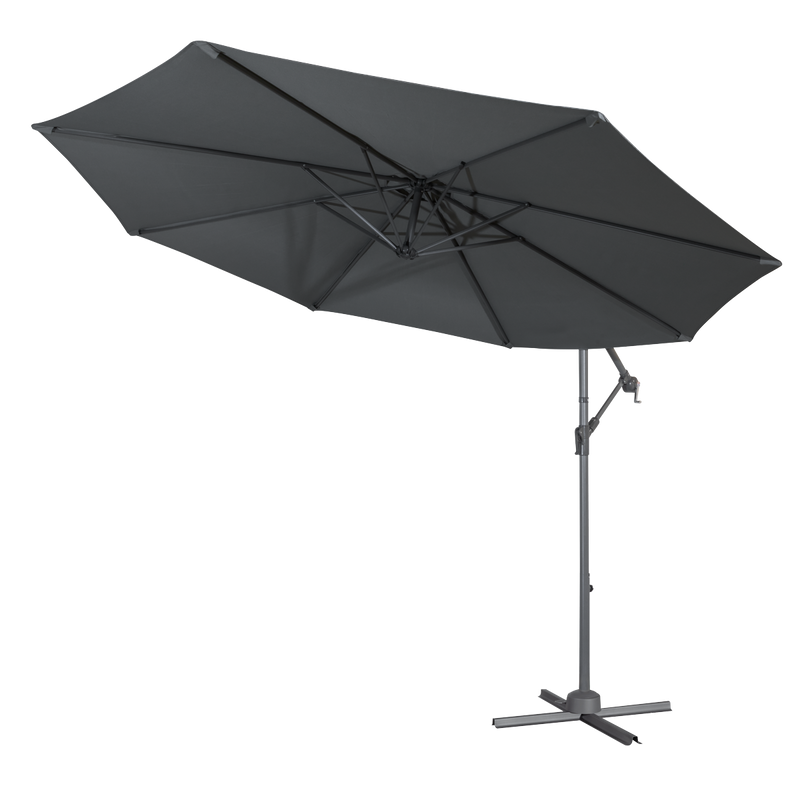 Dellonda DG264 Banana Parasol with Cover 3m - Grey - additional view 8