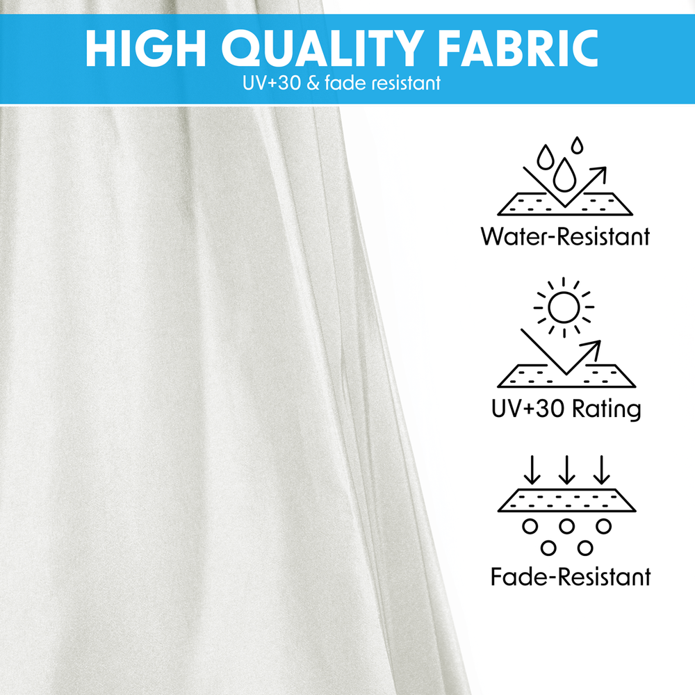Dellonda DG265 Banana Parasol with Cover 3m - Cream - additional view 8