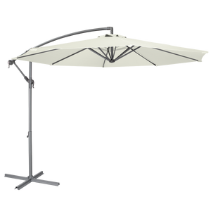 Dellonda DG265 Banana Parasol with Cover 3m - Cream