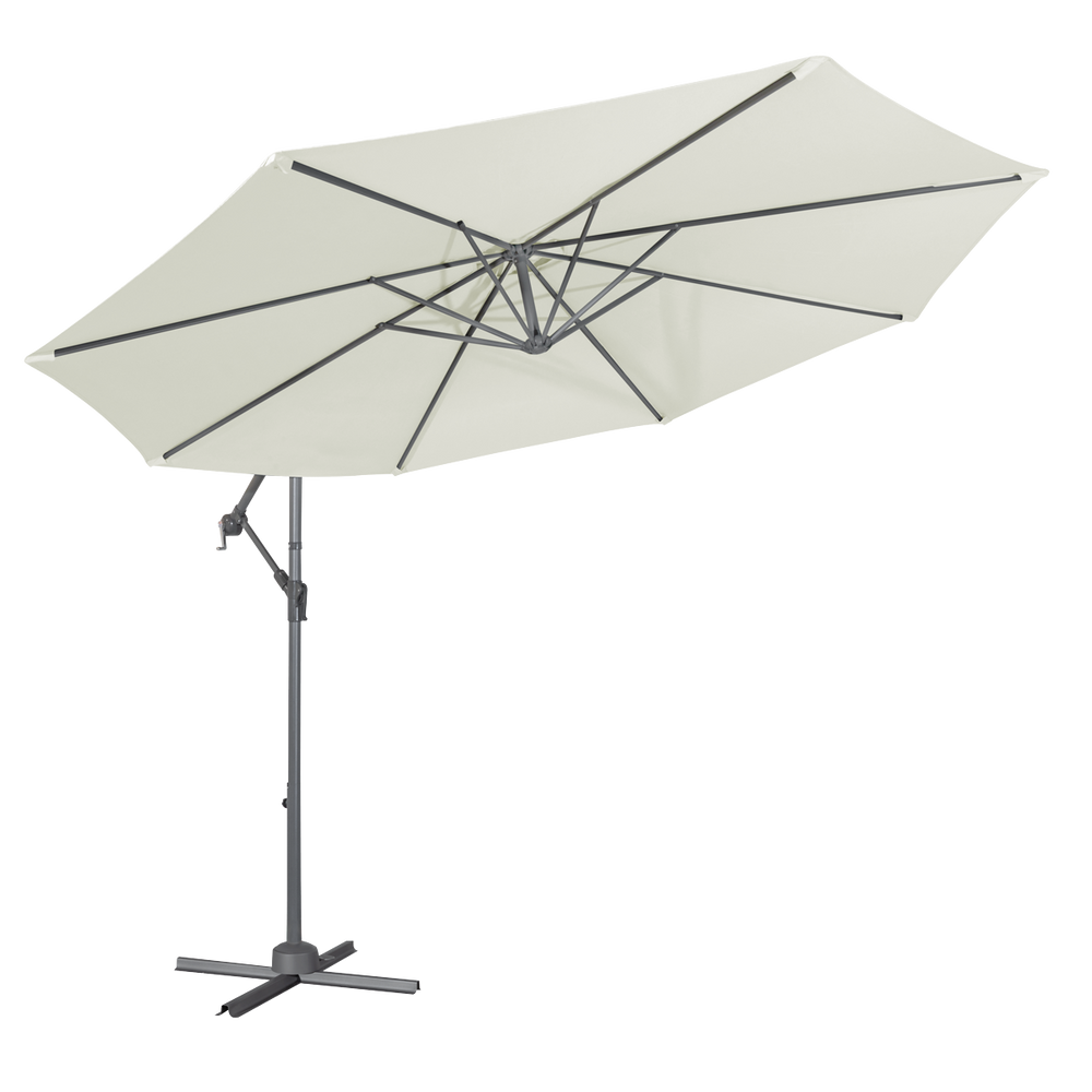 Dellonda DG265 Banana Parasol with Cover 3m - Cream - additional view 17