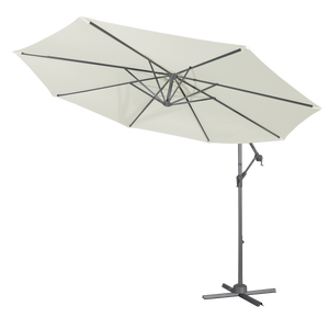 Dellonda DG265 Banana Parasol with Cover 3m - Cream - additional view 5