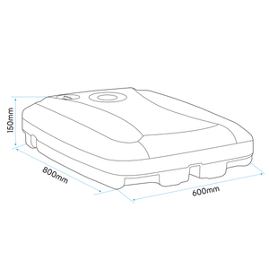 Dellonda DG266 Fillable Parasol Base with Wheels, Water/Sand Fill 60L - additional view 8
