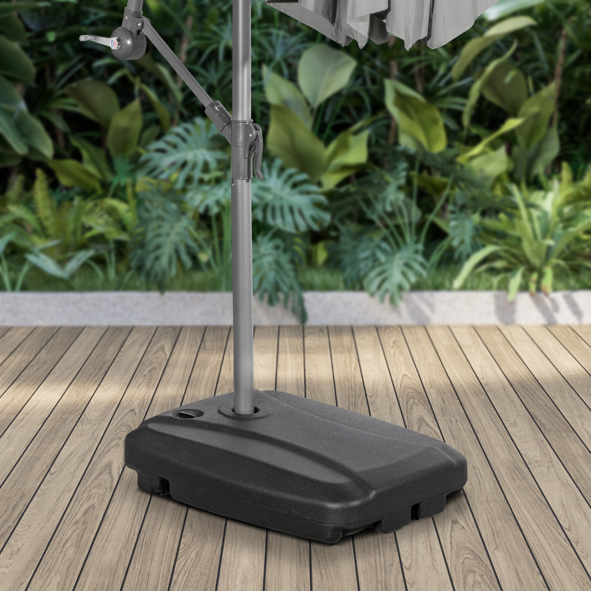 Dellonda DG266 Fillable Parasol Base with Wheels, Water/Sand Fill 60L - additional view 3