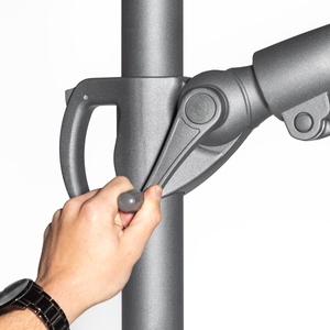 Dellonda DG267 Cantilever Parasol with 360° Rotation, Tilt & Cover 3m - Grey - additional view 17
