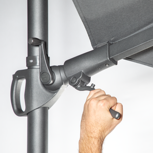 Dellonda DG267 Cantilever Parasol with 360° Rotation, Tilt & Cover 3m - Grey - additional view 19
