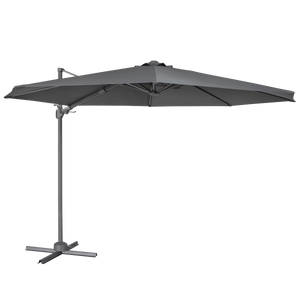 Dellonda DG267 Cantilever Parasol with 360° Rotation, Tilt & Cover 3m - Grey