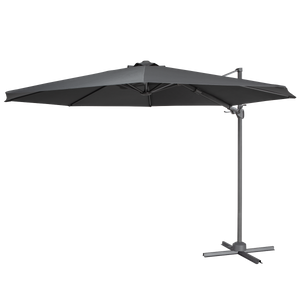 Dellonda DG267 Cantilever Parasol with 360° Rotation, Tilt & Cover 3m - Grey - additional view 2